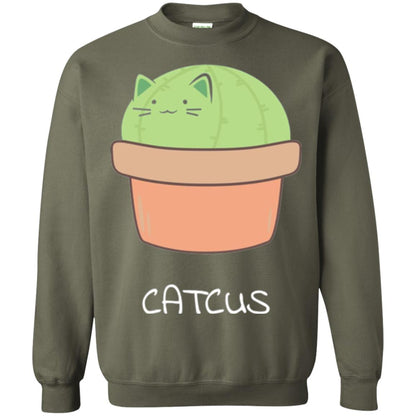 Cat Lovers T-shirt Catcus Military Green