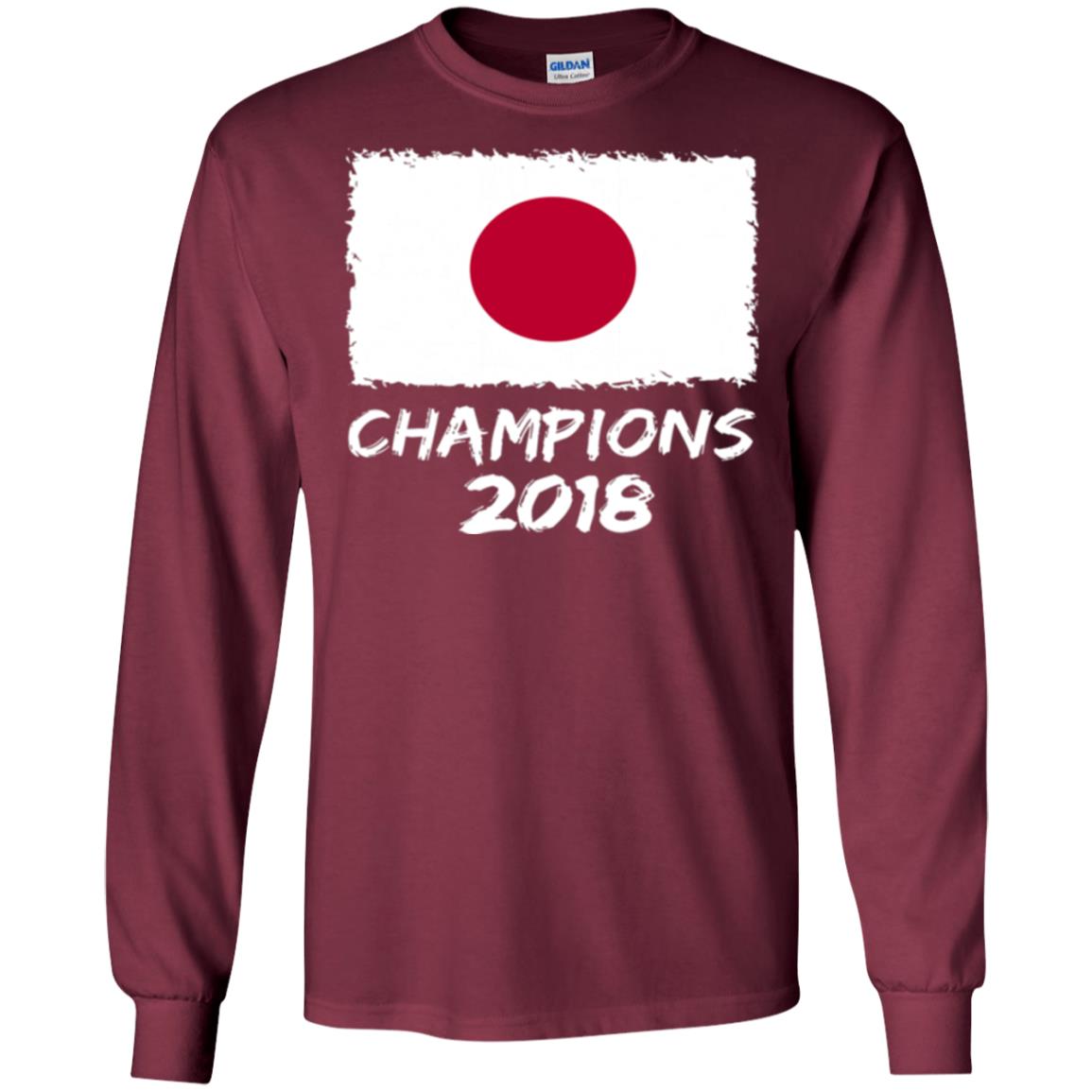 Football Lover T-shirt Japan Champions 2018 T-shirt Maroon