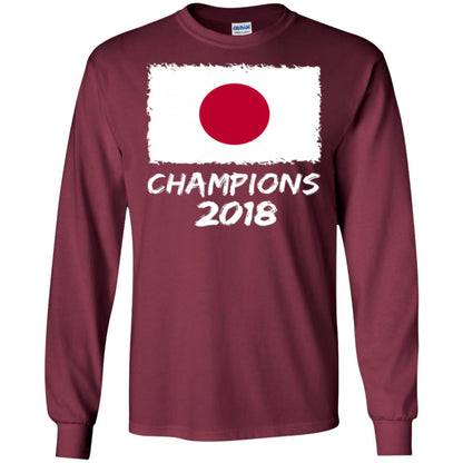 Football Lover T-shirt Japan Champions 2018 T-shirt Maroon
