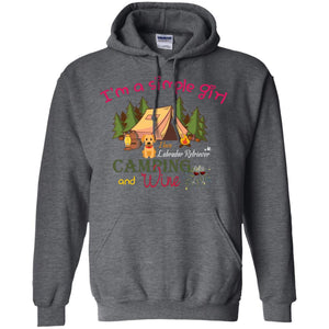 I’m A Simple Girl I Love Labrador Camping And Wine ShirtG185 Gildan Pullover Hoodie 8 oz.