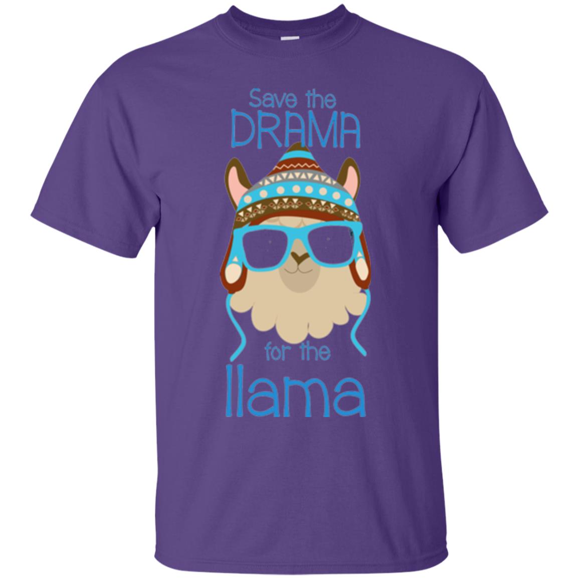 Llama Lovers T-shirt Save The Drama For The Llama Purple