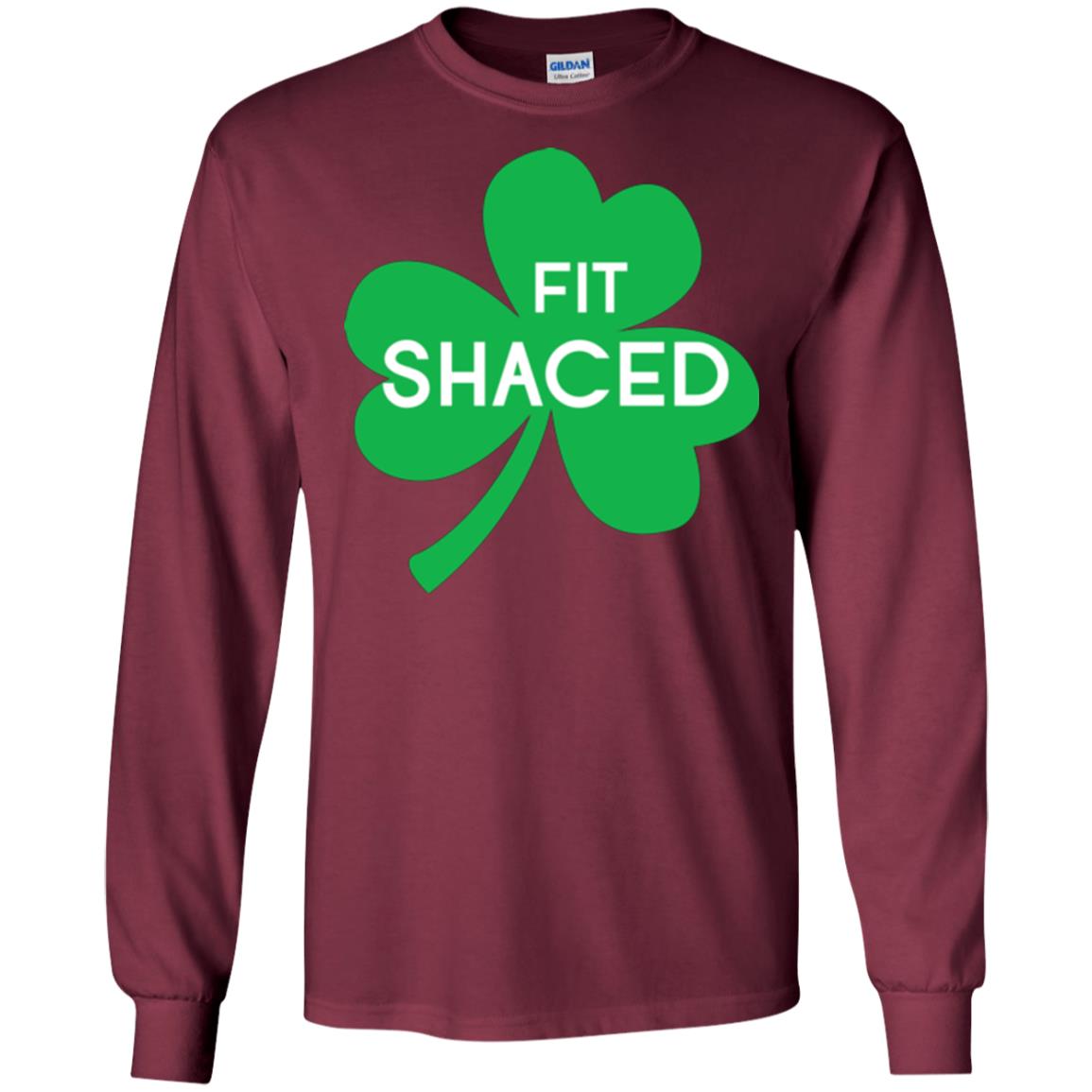 Saint Patrick's Day T-shirt Shamrocks Fit Shaced Maroon