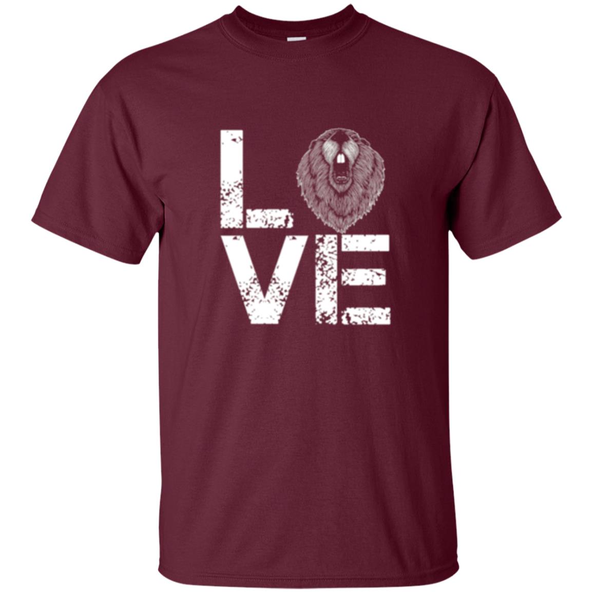 Beaver T-shirt Love Beaver Maroon