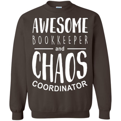 Bookeeper T-shirt Awesome Bookkeeper And Chaos Coordinator Dark Chocolate