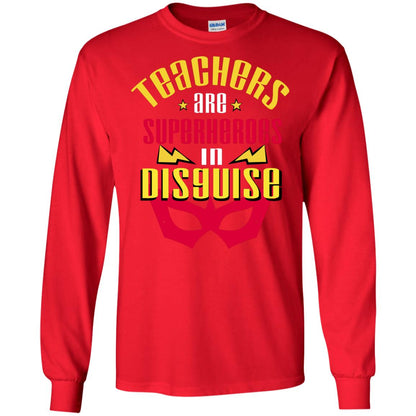Teachers Are Superheroes In Disguise Movie Fan T-shirt Red