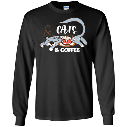 A Good Day Start With Cat And Coffee Cat Lover T-shirt Black