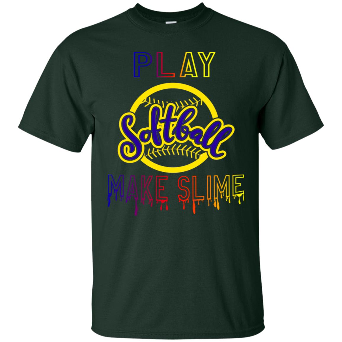 Play Softball Make Slime Gift Shirt Forest