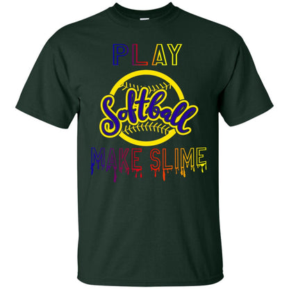 Play Softball Make Slime Gift Shirt Forest