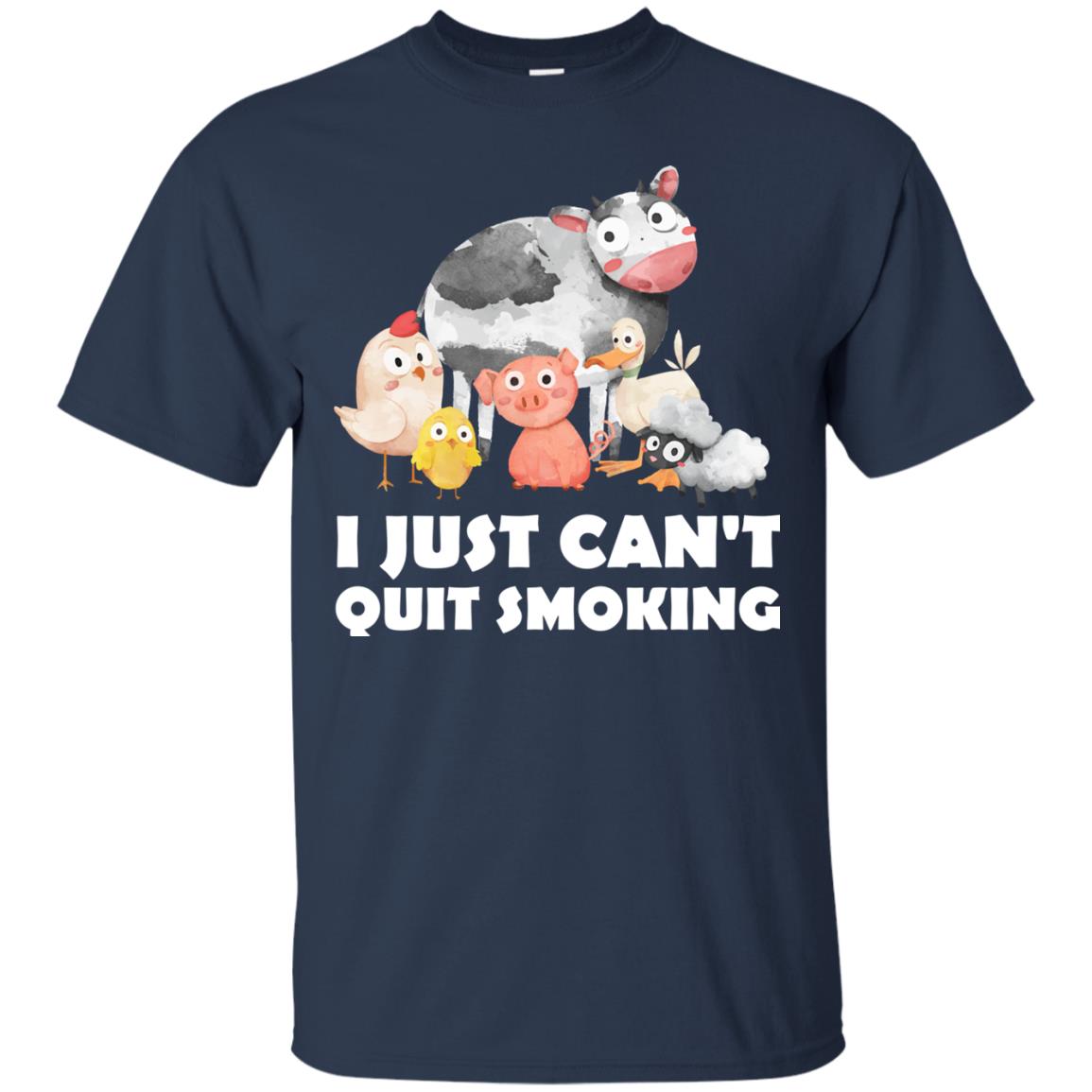 I Just Can_t Quit Smoking Smoke Meats And Bar-b-cue T-shirt Navy
