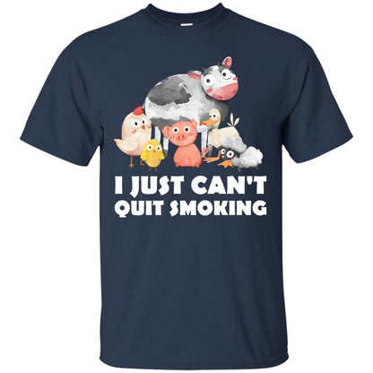 I Just Can_t Quit Smoking Smoke Meats And Bar-b-cue T-shirt Navy