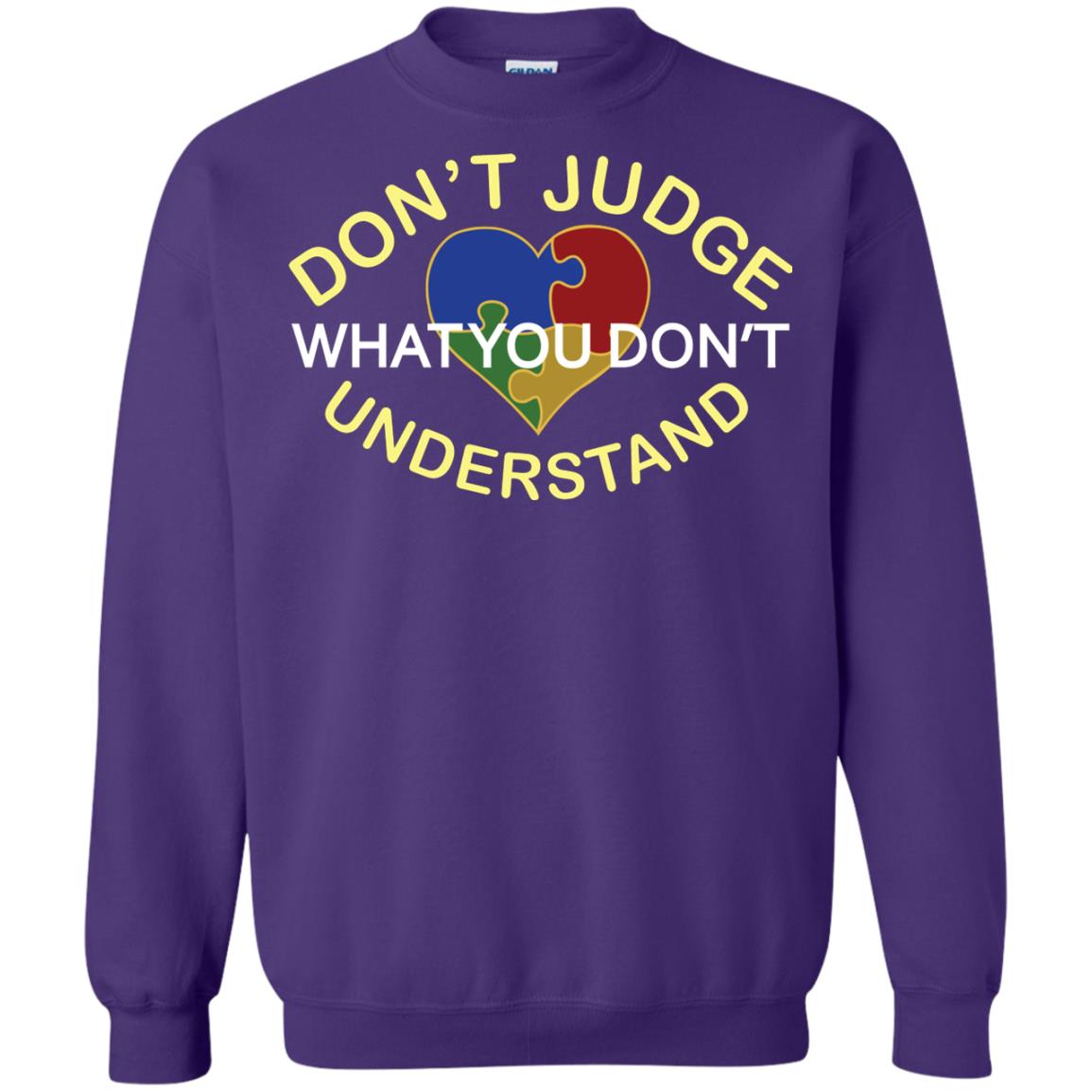 Don't Judge What You Don't Understand Autism Awearness Shirt Purple
