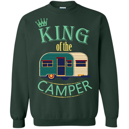 King Of The Camper Camping Lover Shirt Forest Green