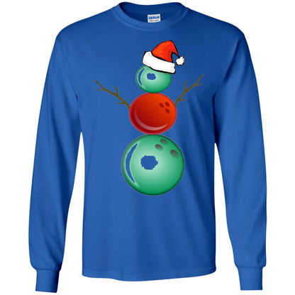 Funny Christmas Shirts Bowling Snowman Royal