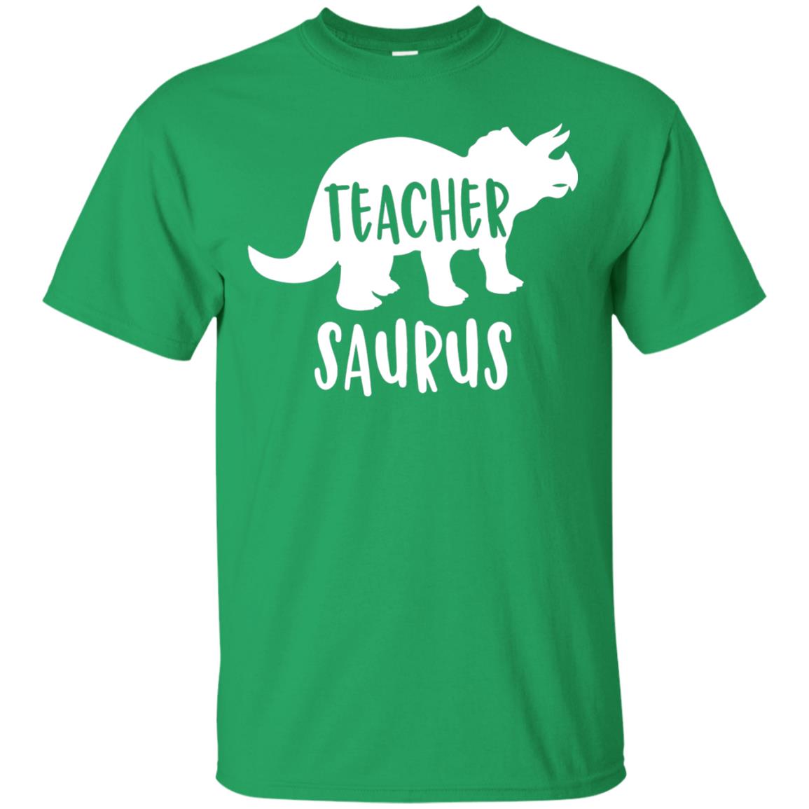 Teachersaurus Shirt Funny Appreciation Gift Teacher Dinosaur Irish Green