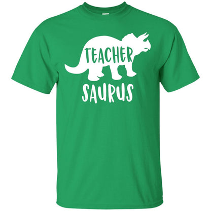 Teachersaurus Shirt Funny Appreciation Gift Teacher Dinosaur Irish Green