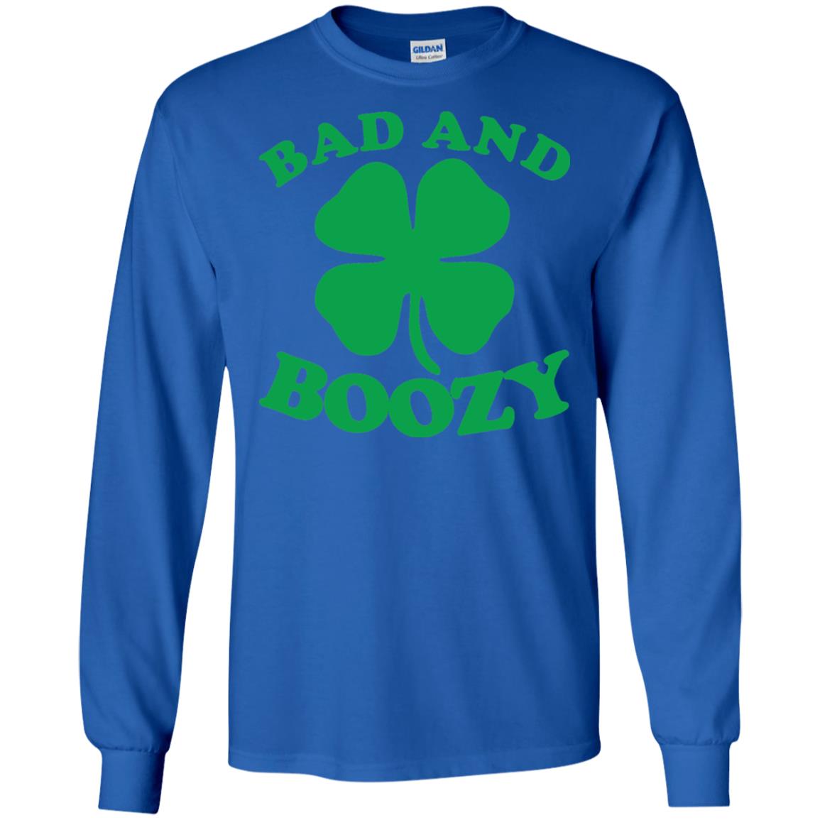 Bad And Boozy Saint Patricks Day T-shirt Royal