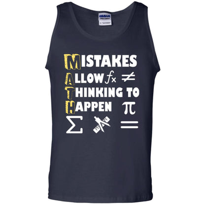 Math Lover T-shirt Mistakes Allow Thinking To Happen Navy
