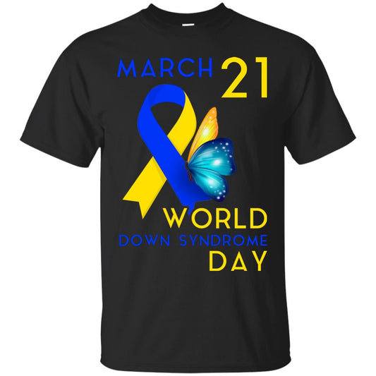 March 21 World Down Syndrome Day T-shirt For Down Syndrome Awareness Black