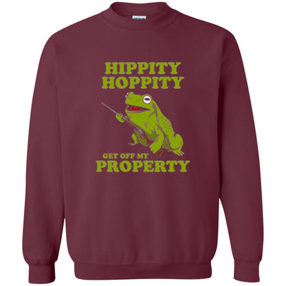 Frog Lover T-shirt Hippity Hoppity Get Off My Property Maroon