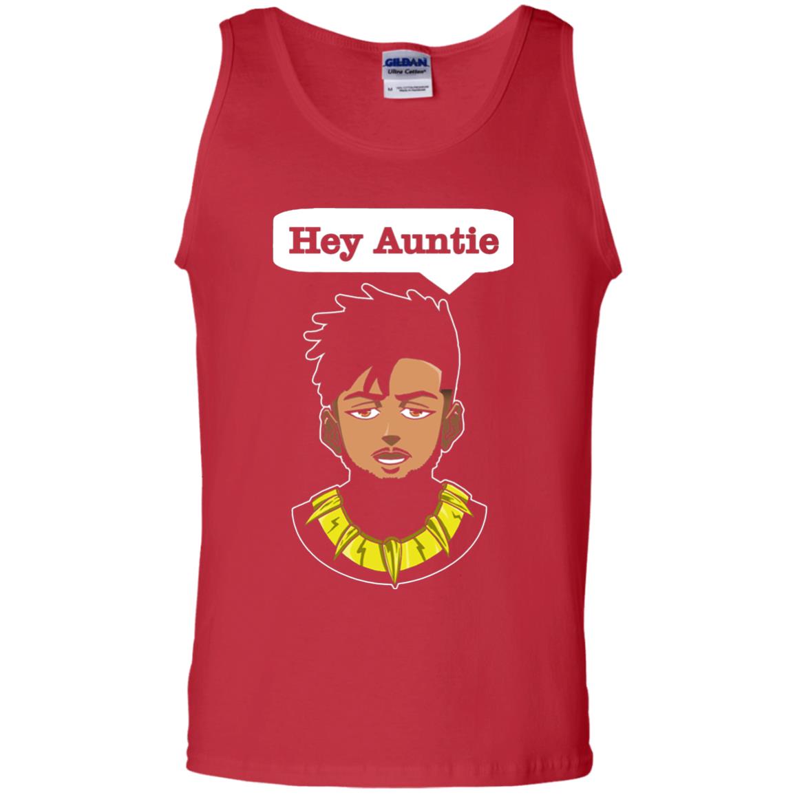 Hey Auntie Funny Saying Shirt For Black Panther Fan Red