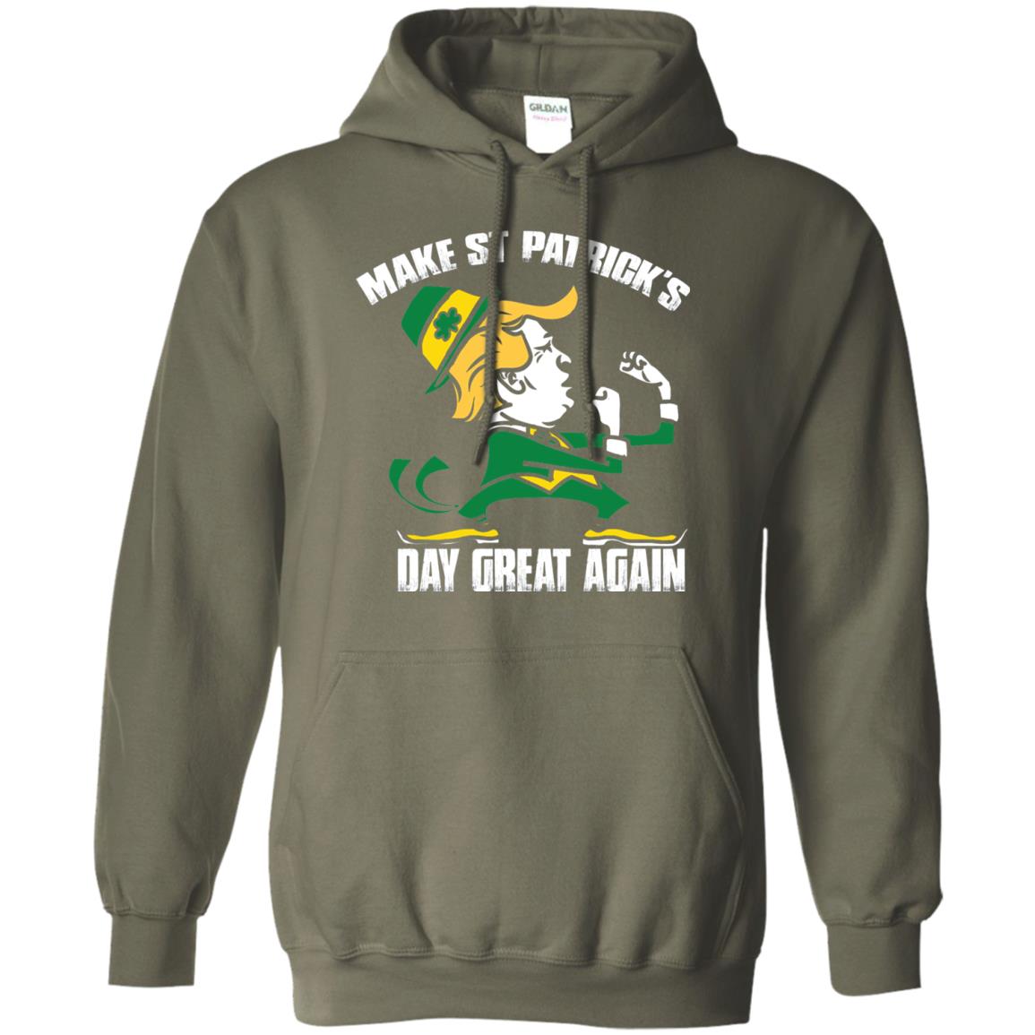 Trump Make St Patricks Day Great Again Funny Trump T-shirt Military Green