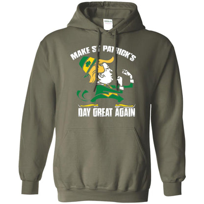 Trump Make St Patricks Day Great Again Funny Trump T-shirt Military Green