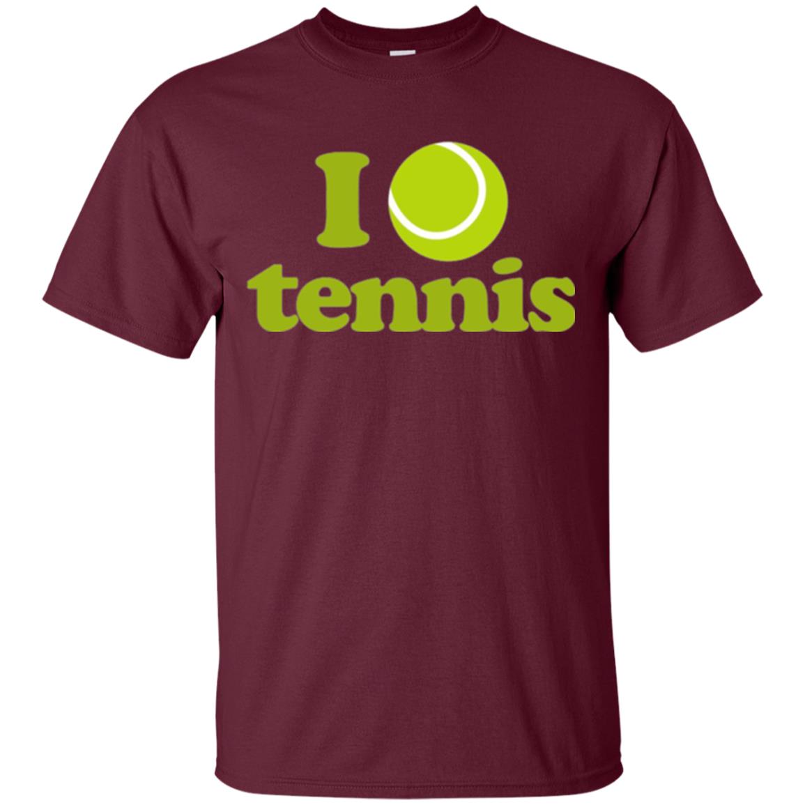 I Love Tennis T-shirt Maroon