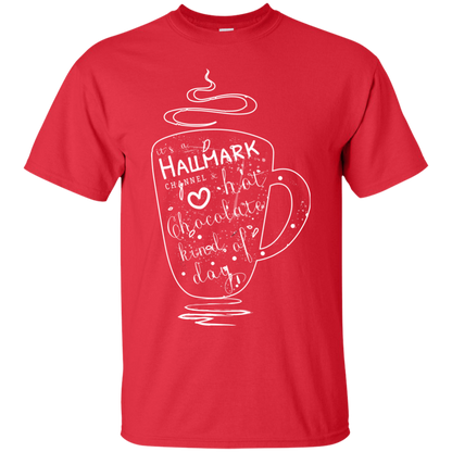 Christmas T-shirt It's A Hallmark Hot Chocolate Kind Of Day Red