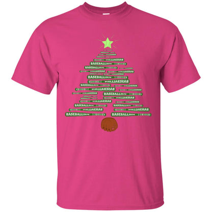 Baseballism Christmas Tree Gift Shirt Heliconia