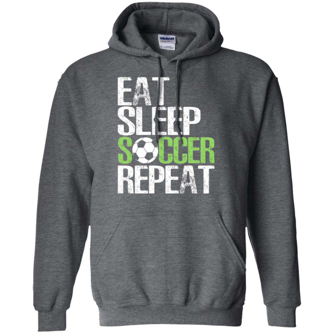 Soccer T-shirt Eat Sleep Soccer Repeat Dark Heather