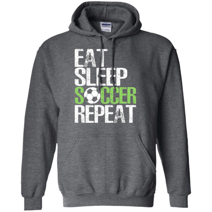 Soccer T-shirt Eat Sleep Soccer Repeat Dark Heather