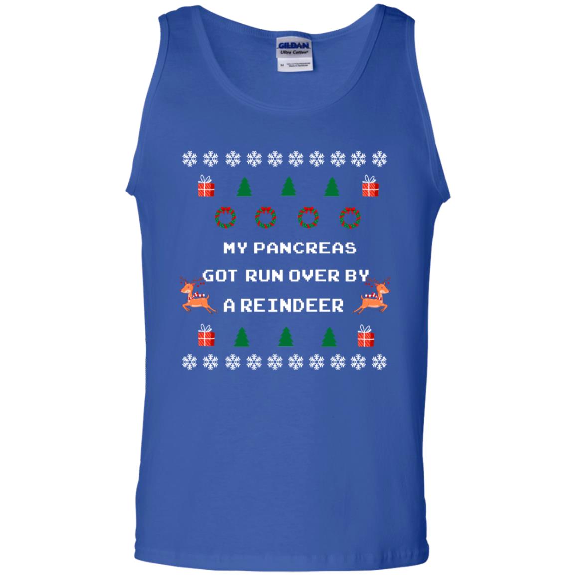 My Pancreas Got Run Over By A Reindeer Ugly Christmas Sweater Shirt Royal