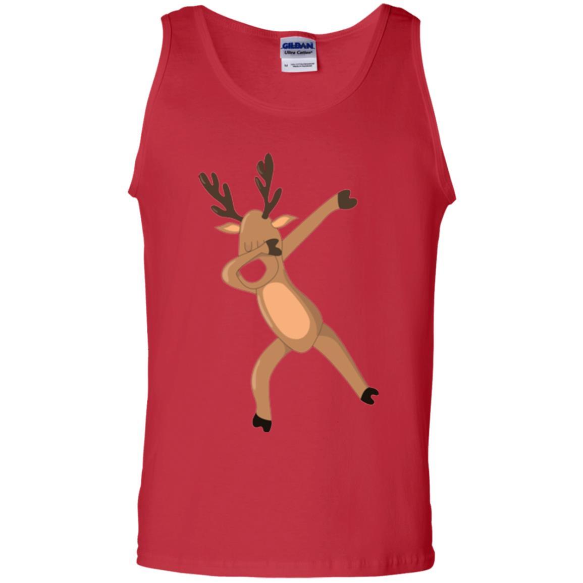 Christmas T-shirt Dabbing Reindeer Red