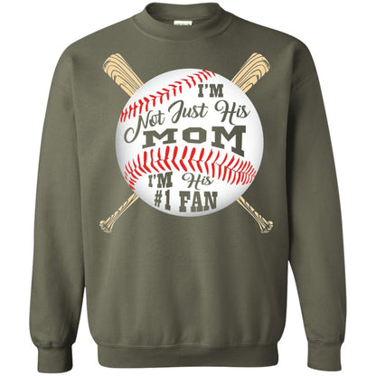 Baseball Mom Shirt Im Not Just His Mom Fan Military Green