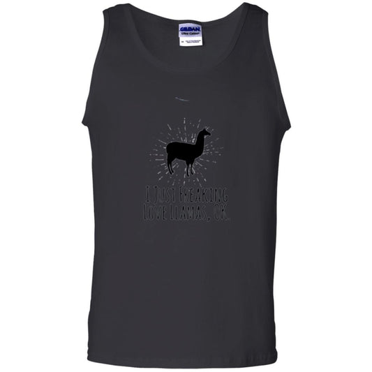 Llama Lover T-shirt I Just Freaking Love Llamas Ok Black