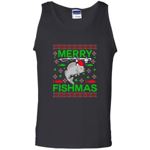 Christmas T-shirt Merry Fishmas Merry Christmas Fisherman