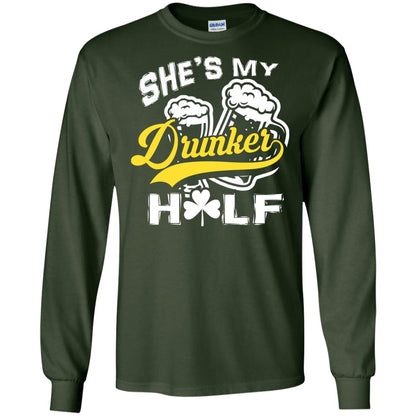 She_s My Drunker Half Saint Patrick_s Day T-shirt Forest Green