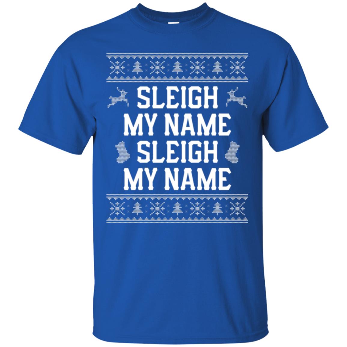 Christmas T-shirt Sleigh My Name Royal