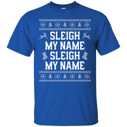 Christmas T-shirt Sleigh My Name Royal