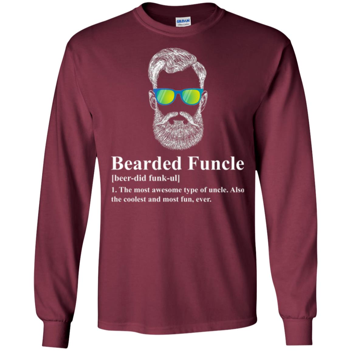 Uncle T-shirt Beared Funcle Maroon