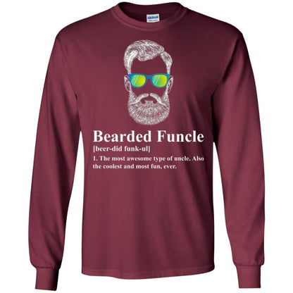 Uncle T-shirt Beared Funcle Maroon