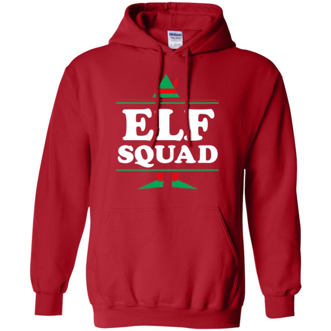 Christmas T-shirt Elf Squad Holiday Family Group Matching Red