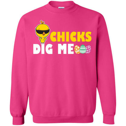 Chicks Dig Me Funny Chicken Shirt For Easter Day Heliconia
