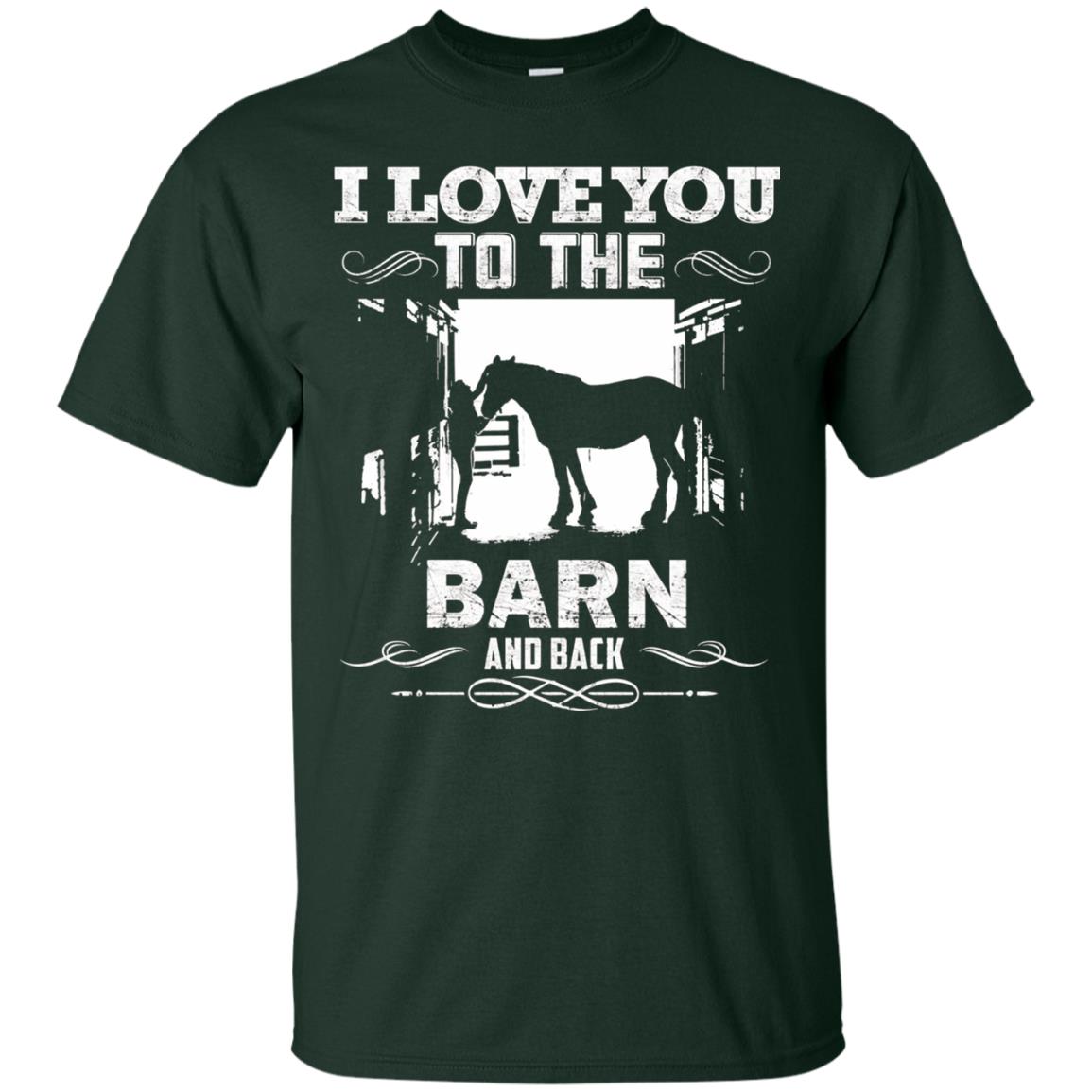 To The Barn And Back Horse Lover Riding Shirt Forest
