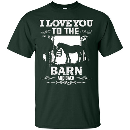 To The Barn And Back Horse Lover Riding Shirt Forest