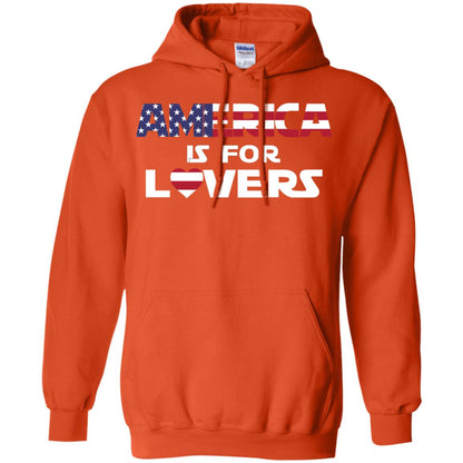 America Is For Lovers Flag Of United States Shirt Orange