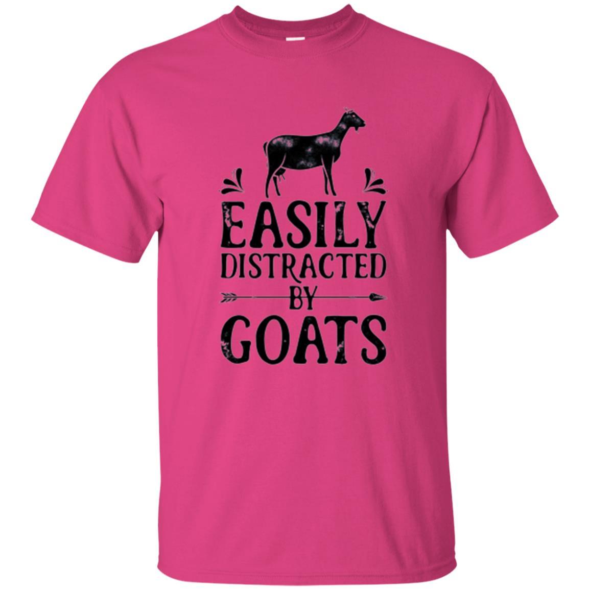 Goat Lover T-shirt Easily Distracted By Goats Heliconia