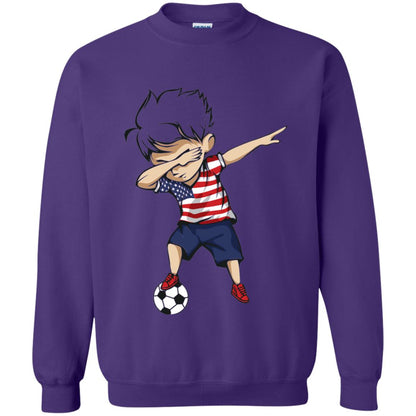 Dabbing Soccer Boy United States Jersey Shirt Usa Football Purple