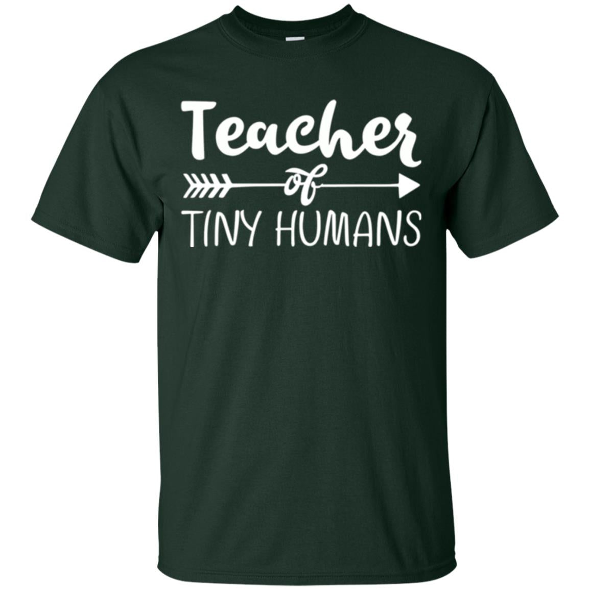 Kindergarten Preschool T-shirt Teacher Of Tiny Humans Forest Green