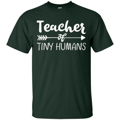 Kindergarten Preschool T-shirt Teacher Of Tiny Humans Forest Green